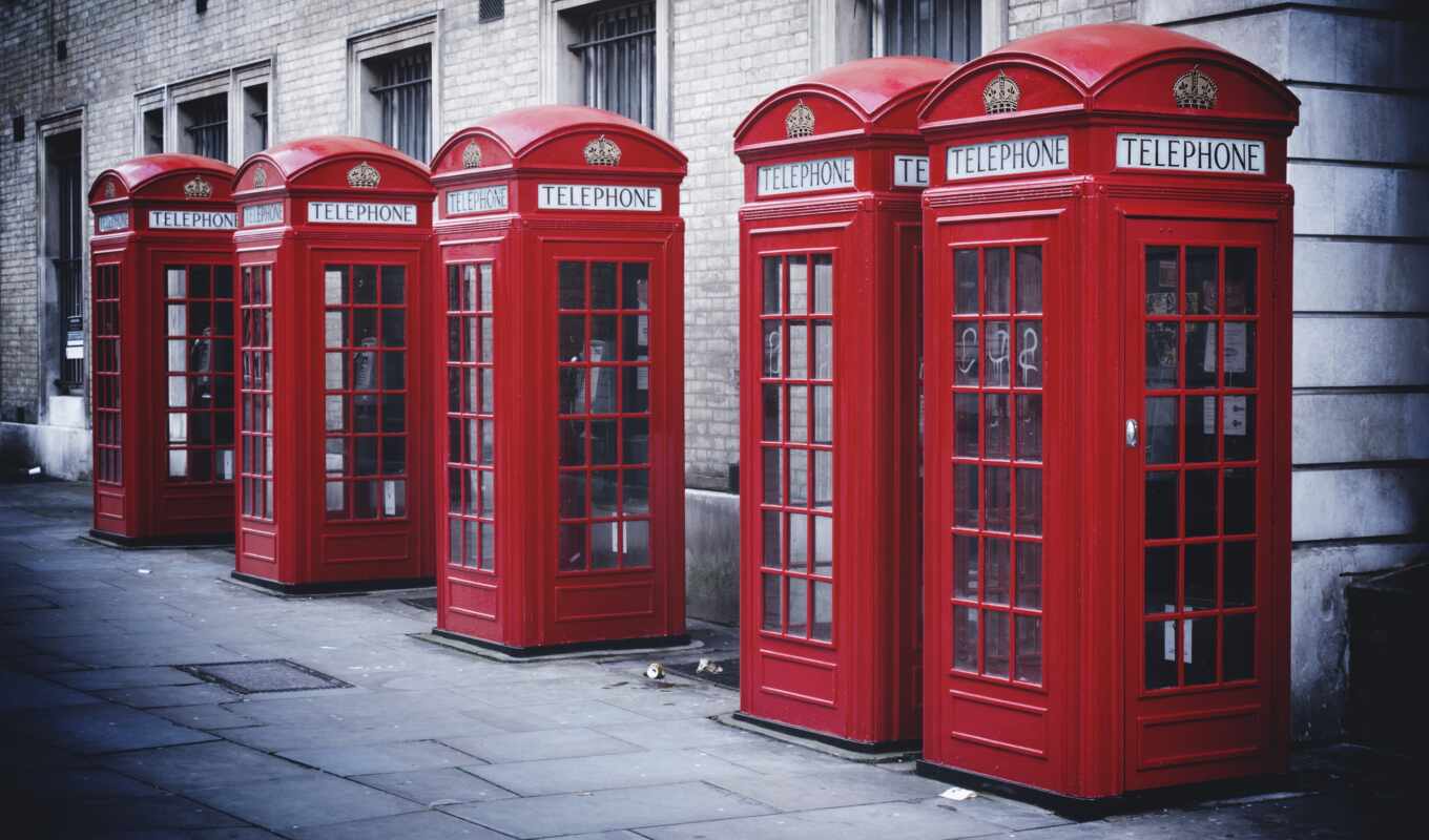 телефон, улица, англия, london, будка, telephone