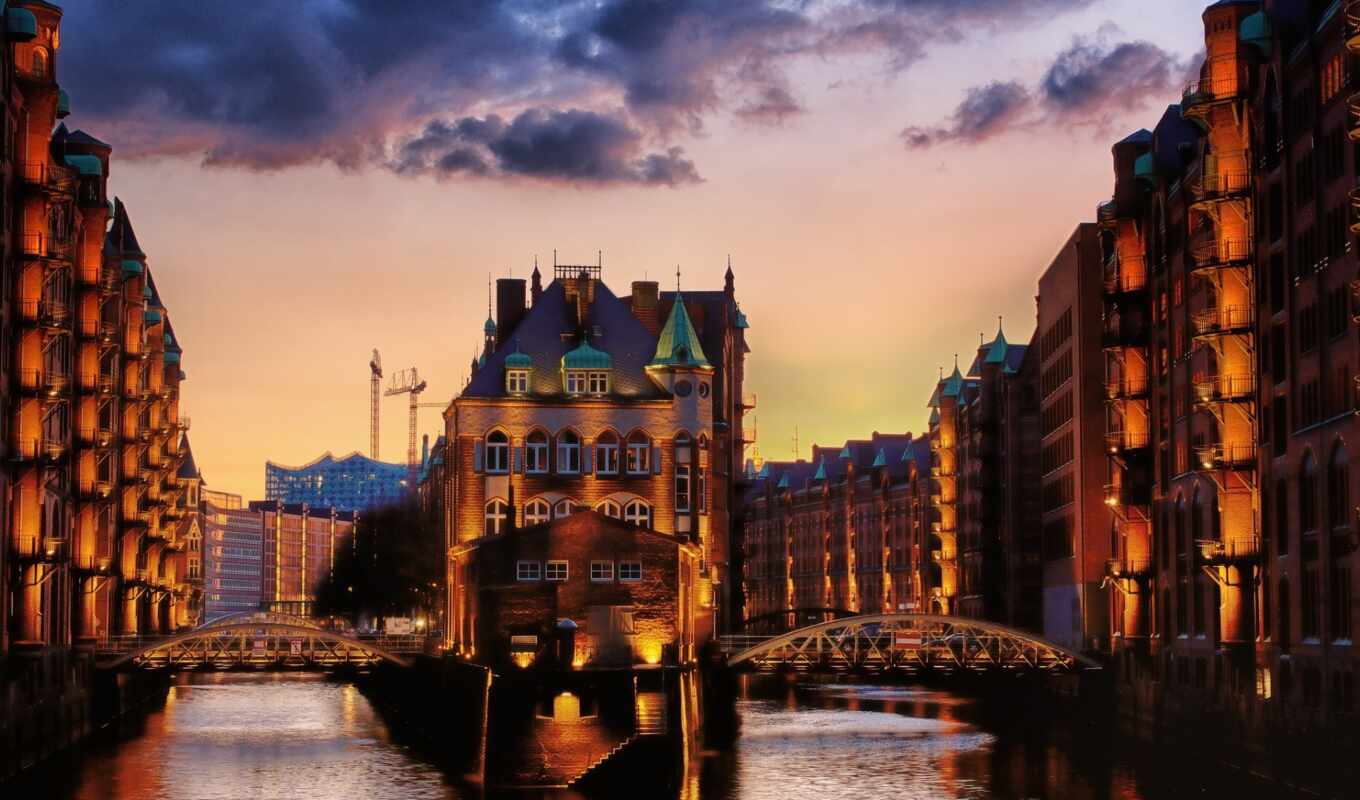 city, cityscape, Germany, Hamburg, speicherstadt