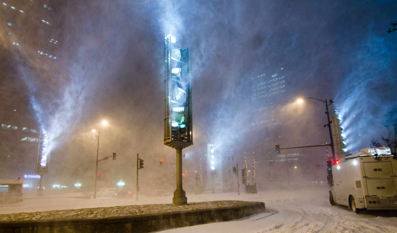 city, street, winter, car, expensive, mt, blizzard, launch, lights, weather forecast