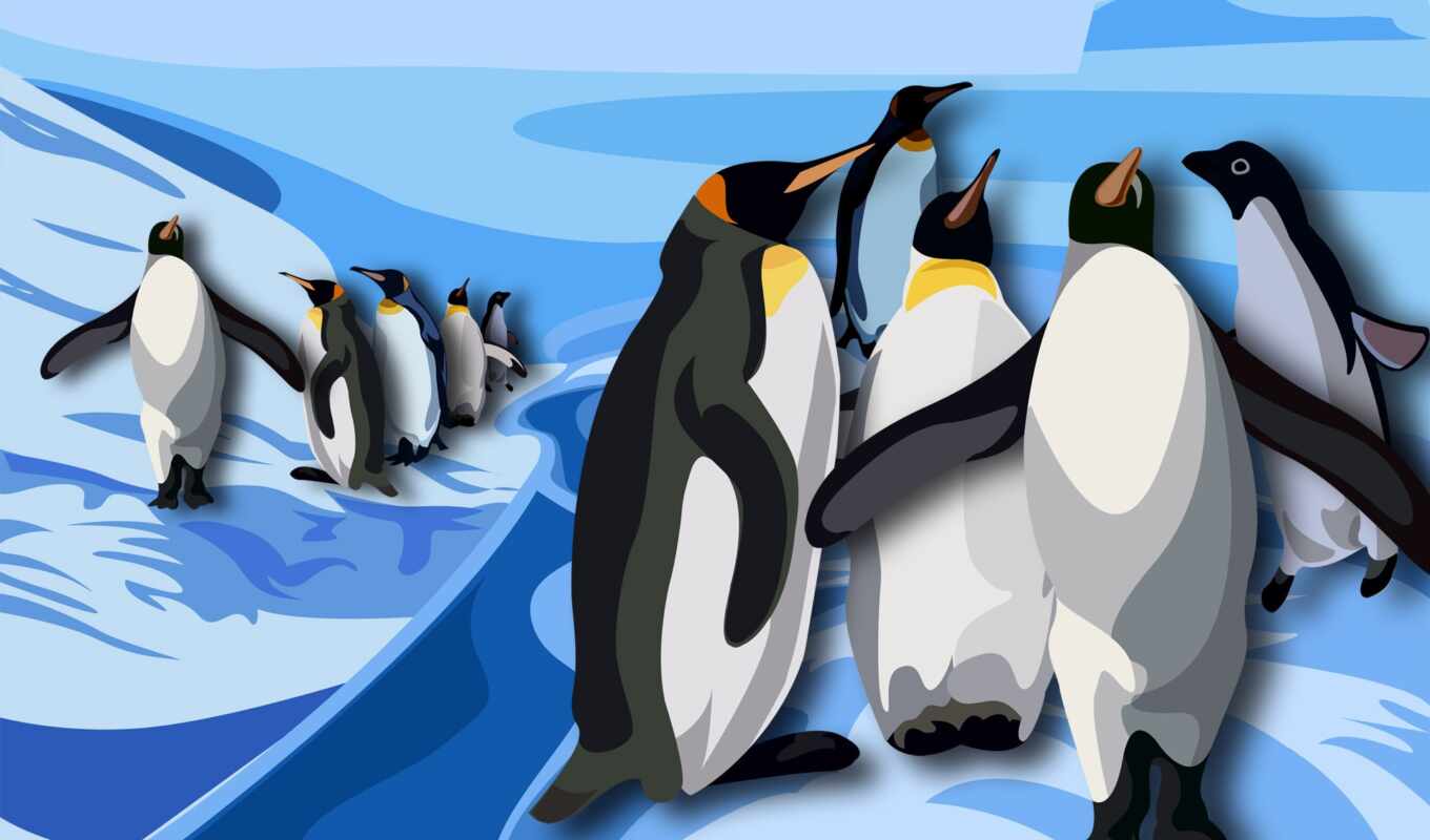 пингвин, drawing, антарктида