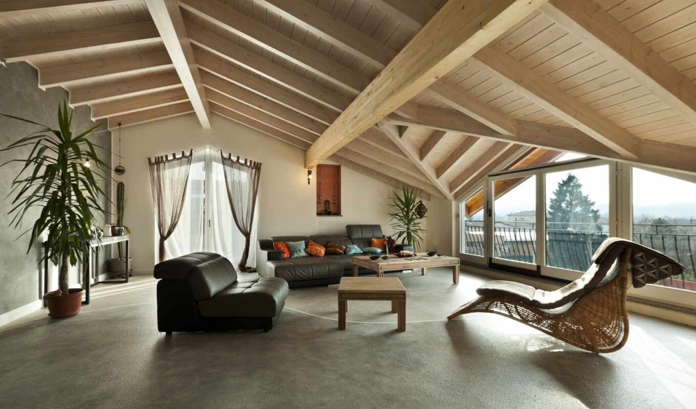 design, интерьер, мебель, крыша, деревянная, stylish, чердака, чердак