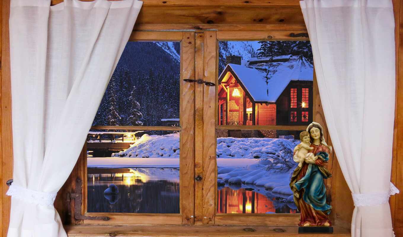 girl, snow, winter, mountain, story, park, national, cabin, cozy