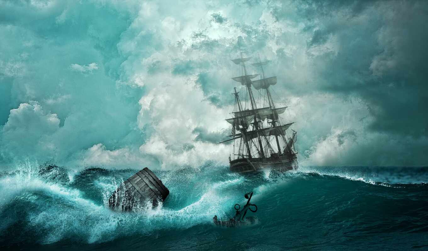 буря, russian, корабль, пиратский
