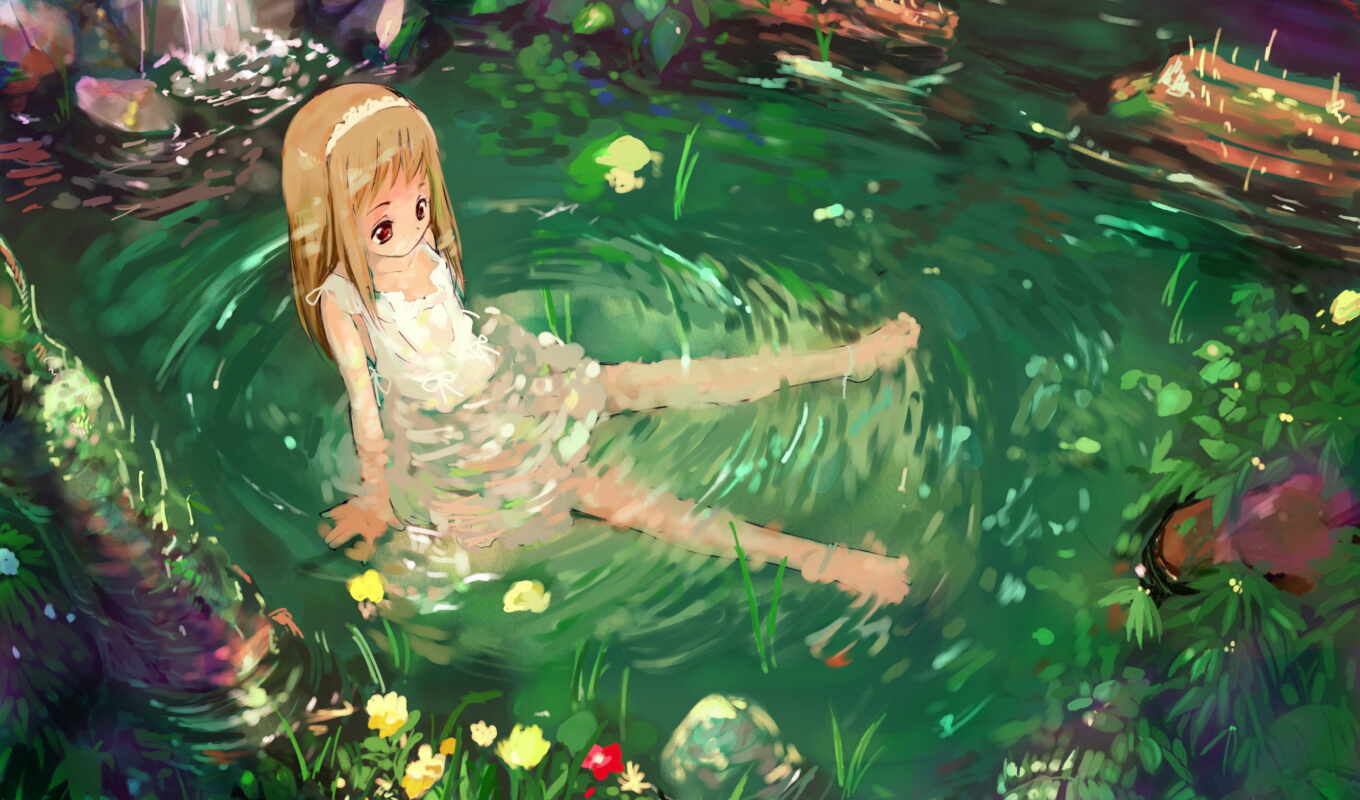 nature, more, girl, green, anime