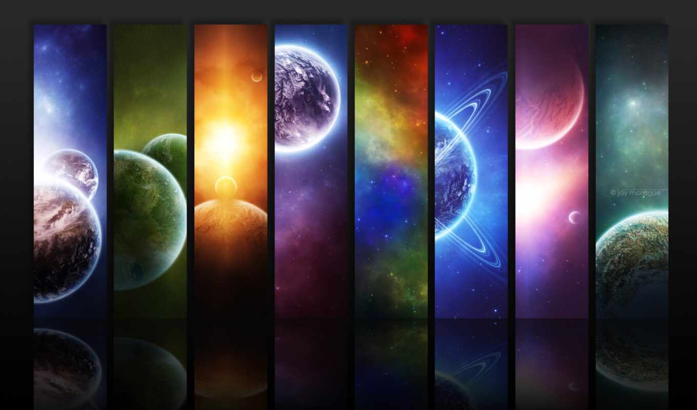 планеты, les, planet, universe, color, cosmos, puzzle, спектр, планè