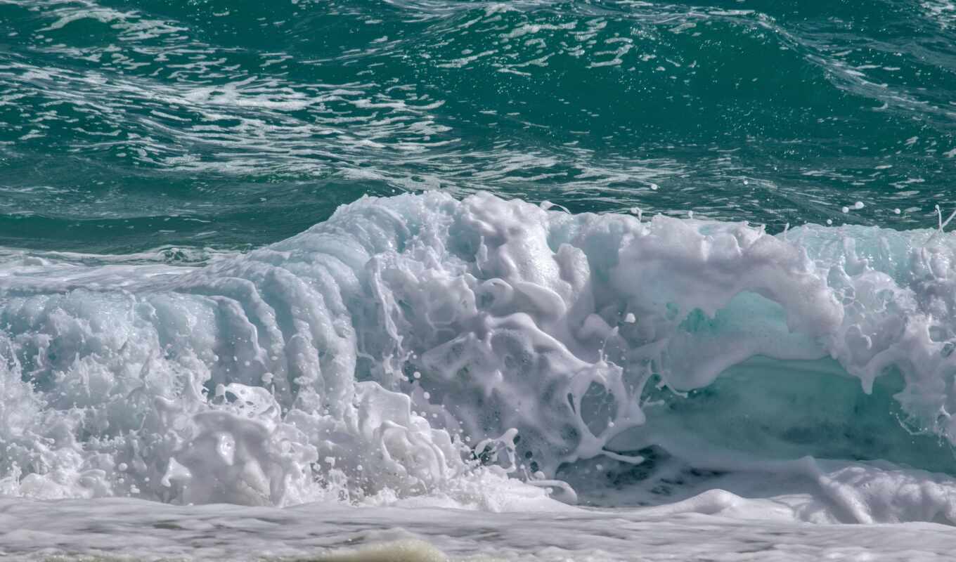 sea, wave, foam