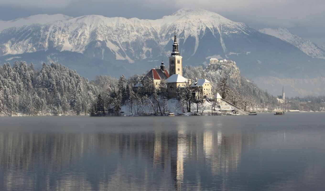 lake, winter, slovenia, bleed