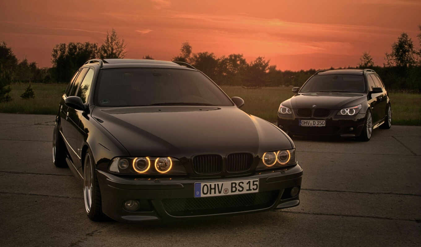 black, sunset, her, bmw, are standing, boomer, headlamps, site