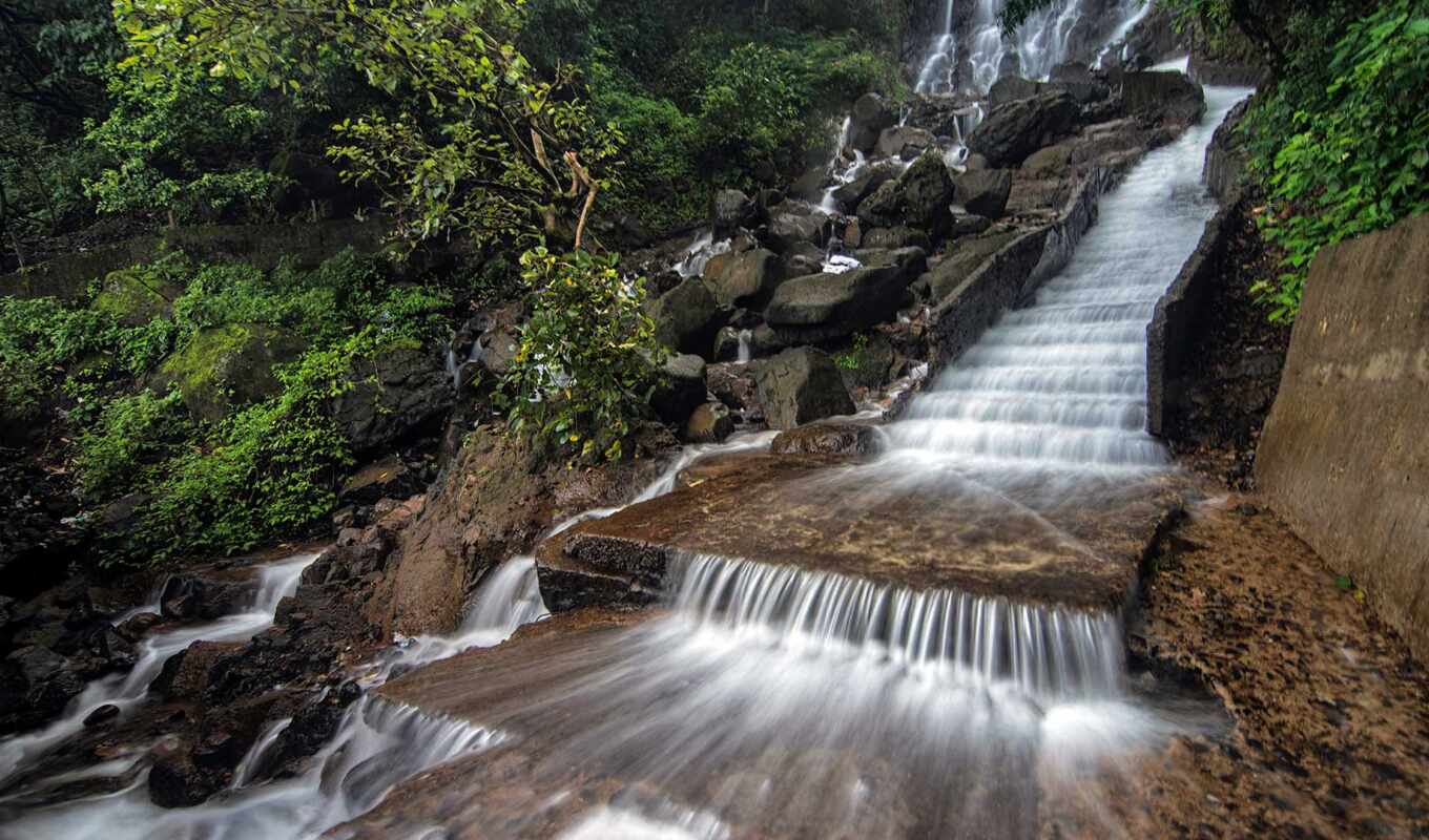 водопад, india, maharashtra, ghat, ambolus