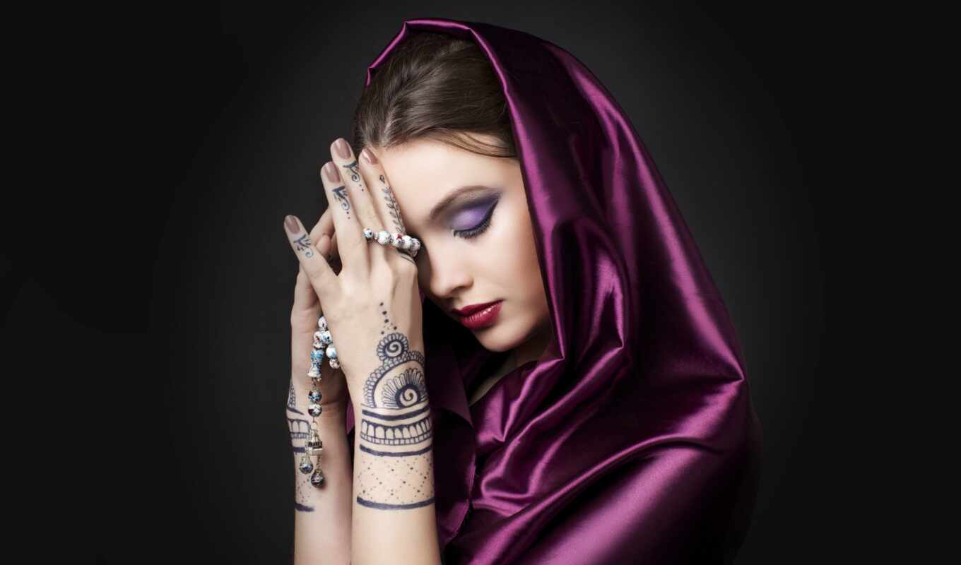 girl, woman, picture, diamond, tattoo, plenty, fashion, embroidery, oriental, muslim, hijab