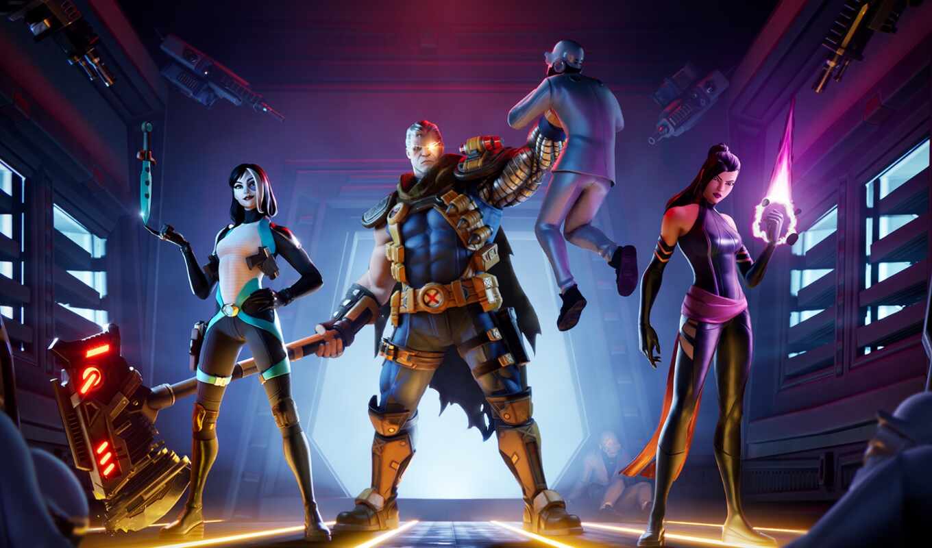 power, game, background, skin, marvel, cable, outfit, deadpool, psylocke, dominoes, fortnite
