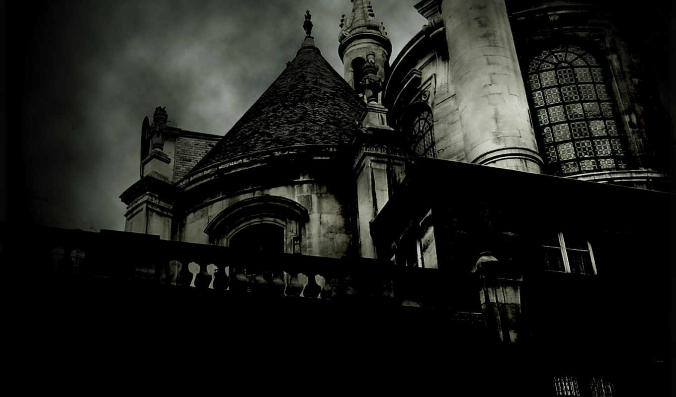 desktop, free, castle, buildings, dark, gothic, ужас, haunted