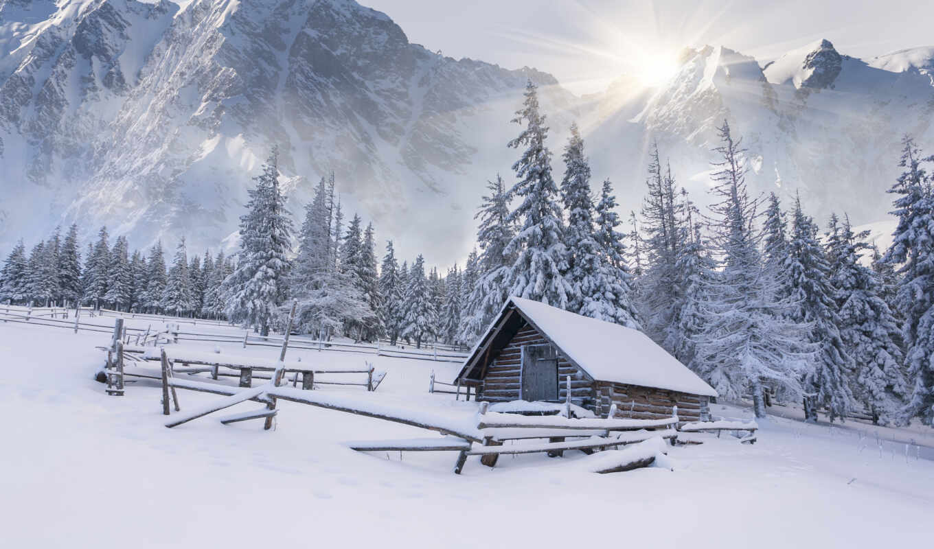 природа, снег, winter, landscape, тематика
