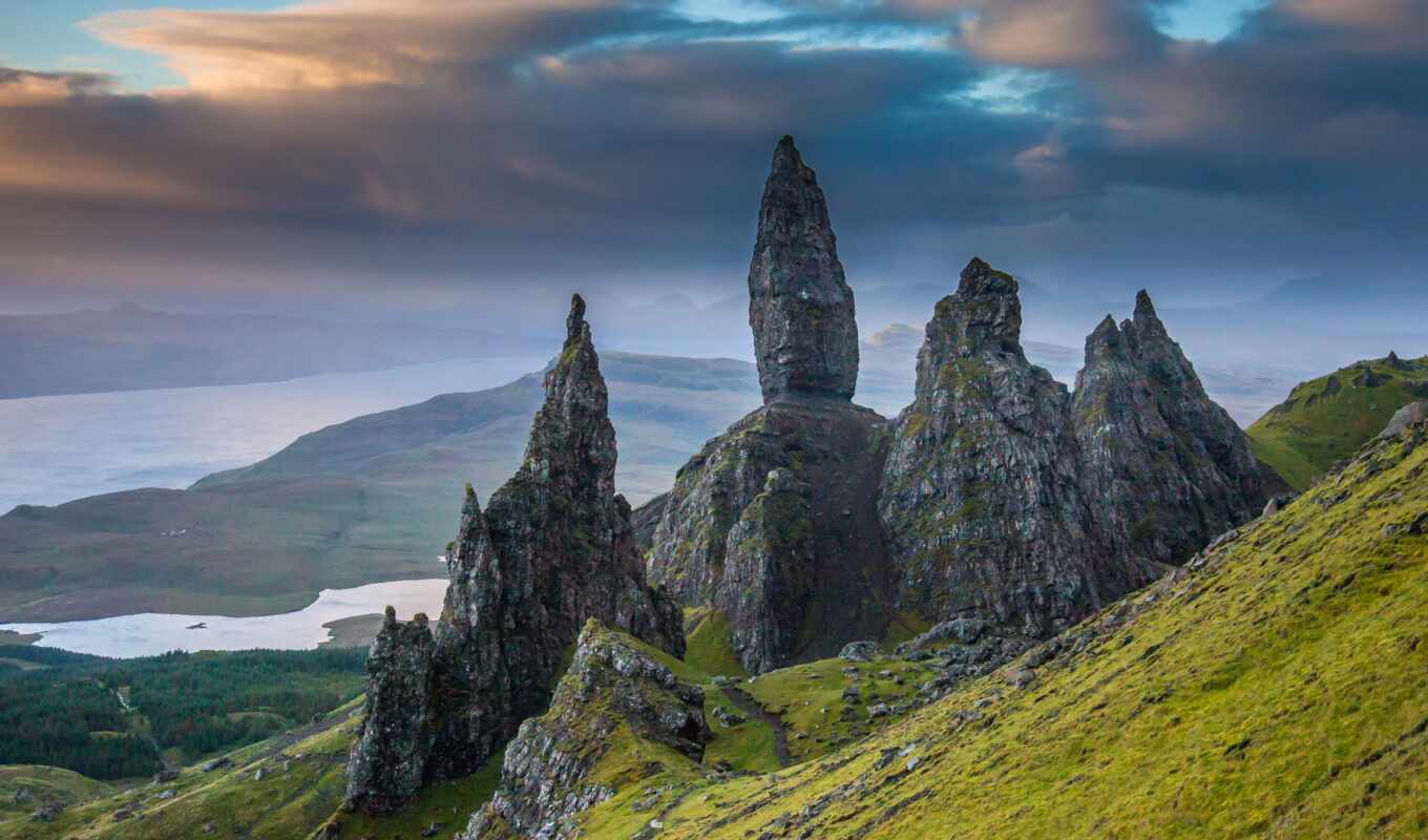 мужчина, камень, гора, rock, шотландия