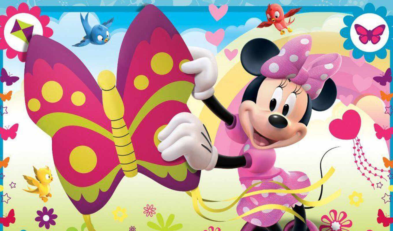 floor, puzzle, mouse, giant, minnie