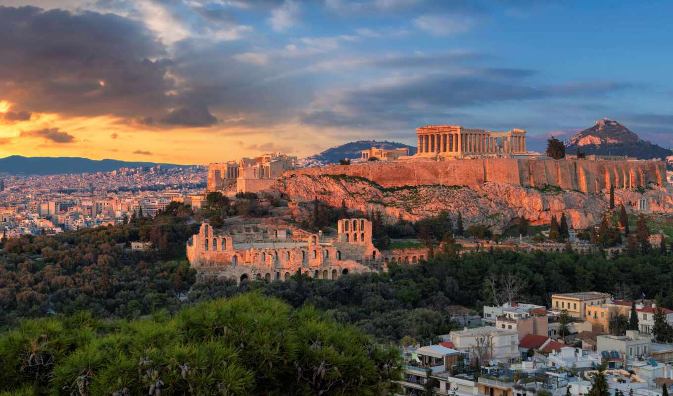 hill, greece, athens, acropolis, parfenon