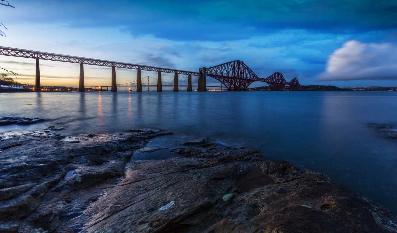 Bridge, landscape, other, Scotland, iron, even, rail, for