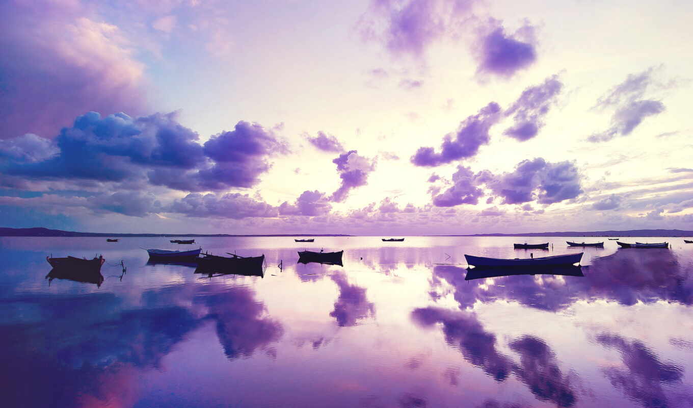 purple, закат, море, ск, заставки, ocean, фоны