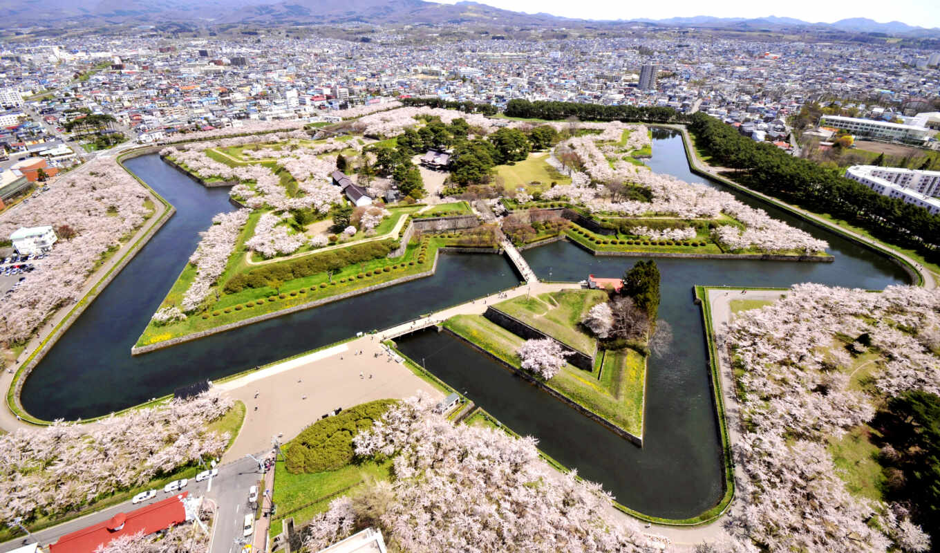 flowers, Bridge, hotel, resort, Japan, hokkaido, prefecture, narrow, obi, hakodate