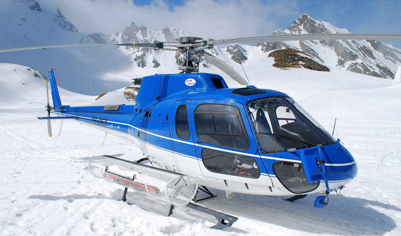 sky, blue, snow, helicopter, rescue, mountains