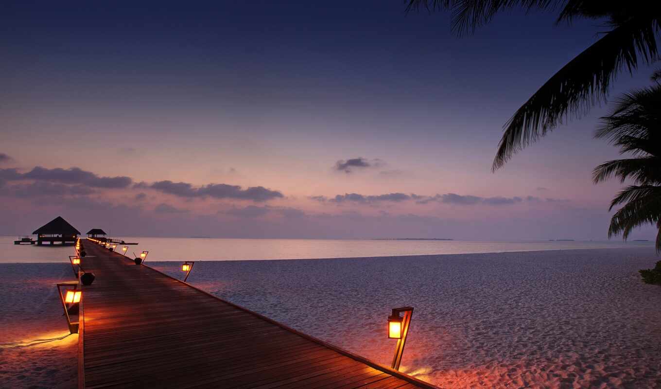 house, night, hotel, island, resort, maldives, kanuhura, luxurious