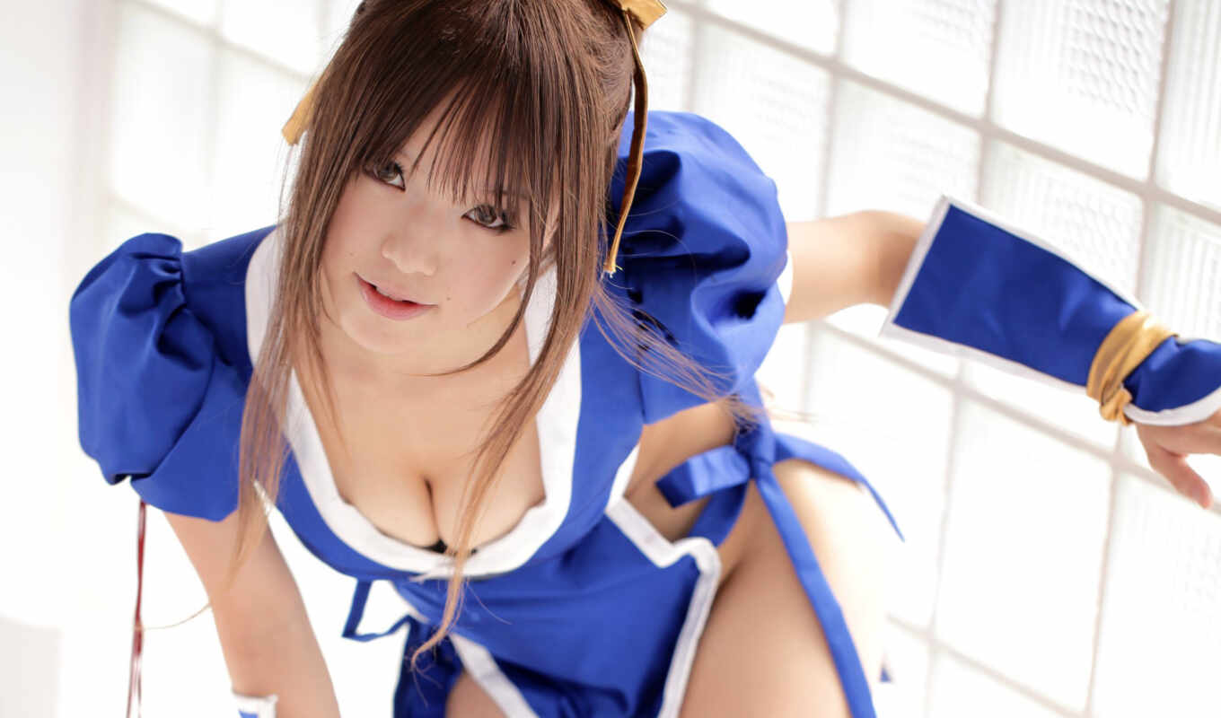 blue, girl, girls, asian, suit, cosplay