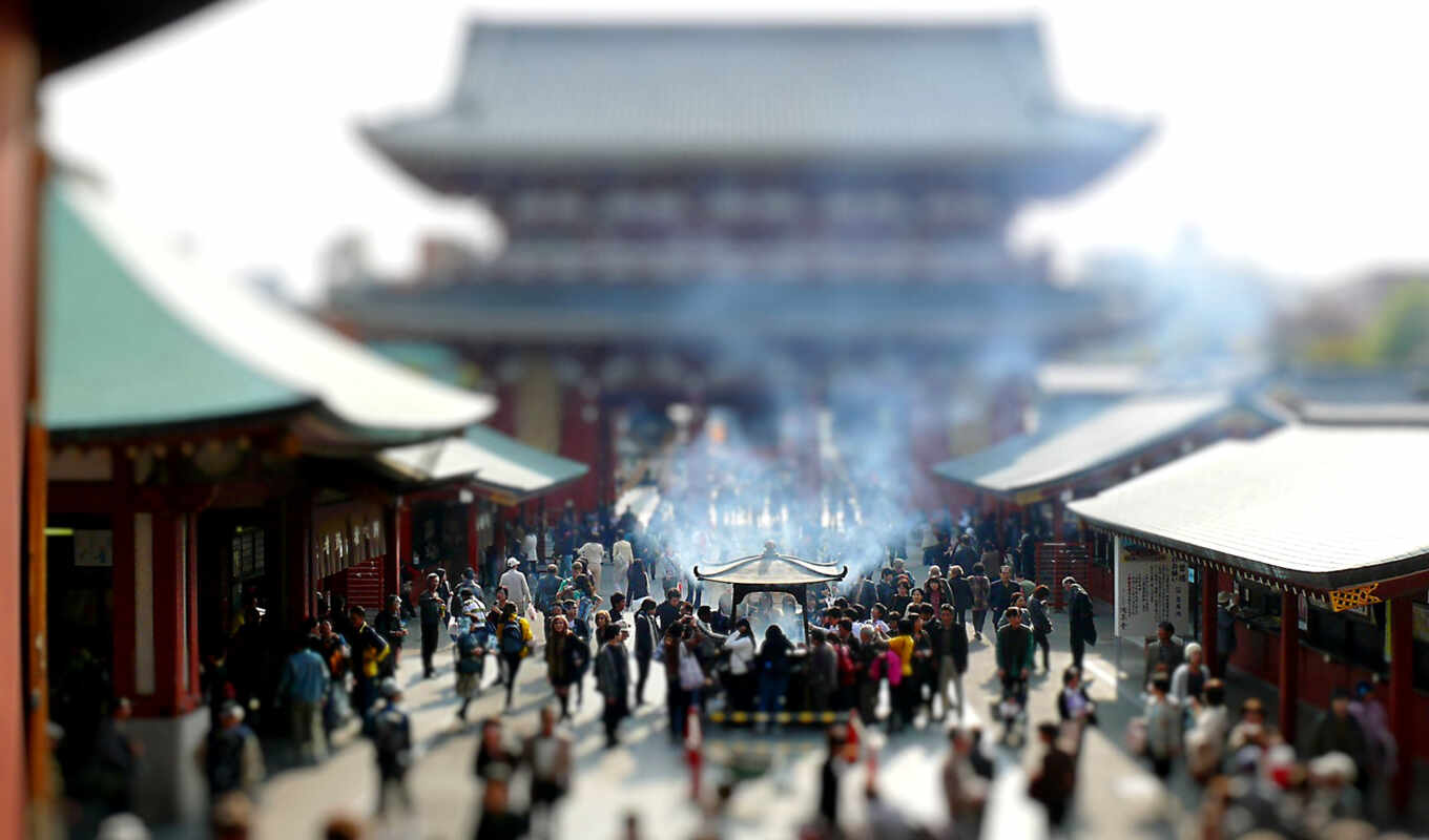 background, architecture, temple, asian, Japan, shift, tilt