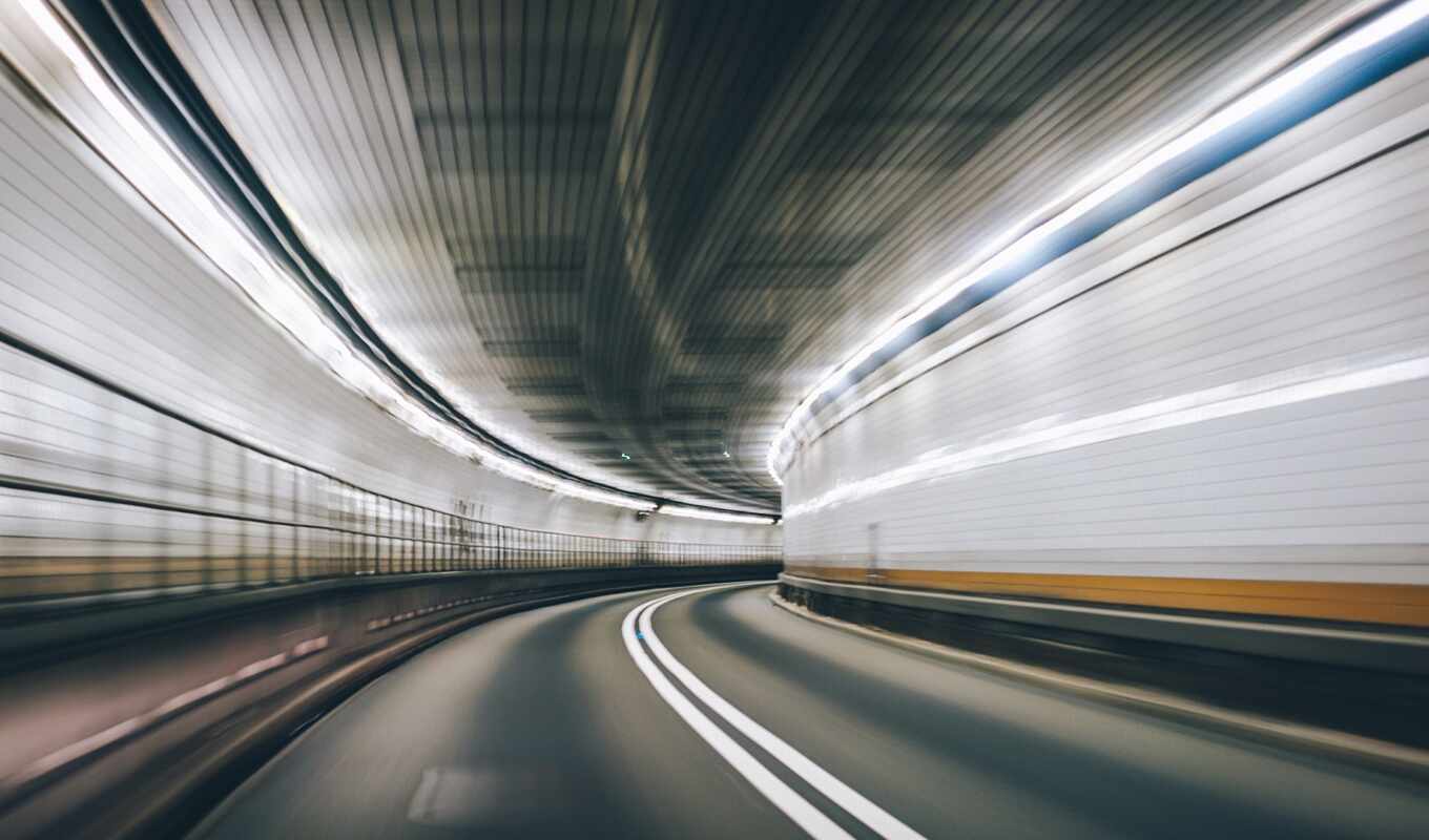background, picture, car, speed, beautiful, tunnel, movement