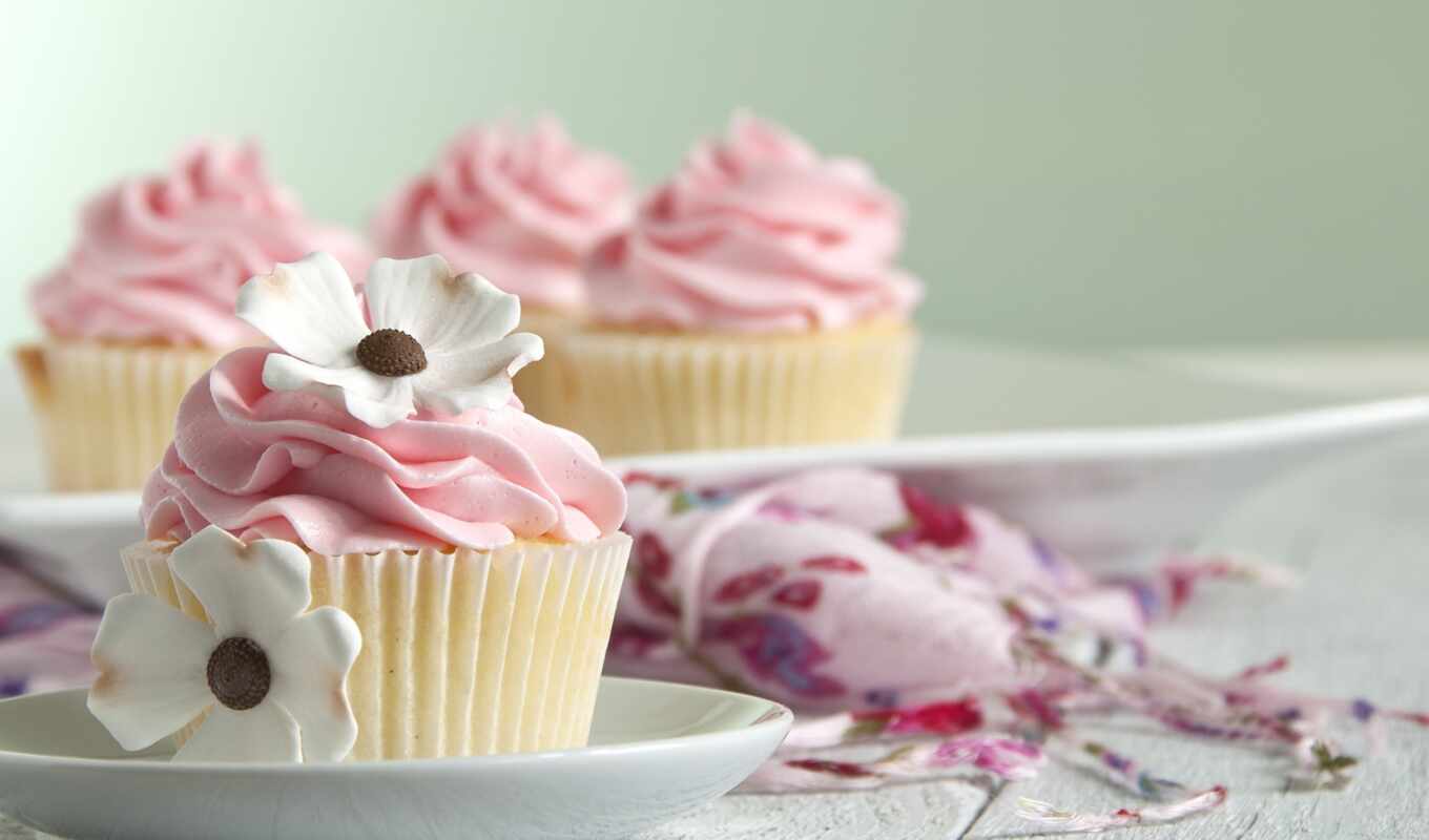 цветы, white, розовый, мороженое, торт, инструмент, meal, confectionery, cuadro