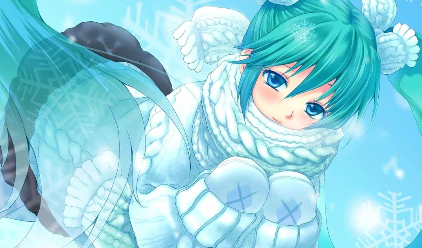 art, girl, page, anime, winter, vocaloid