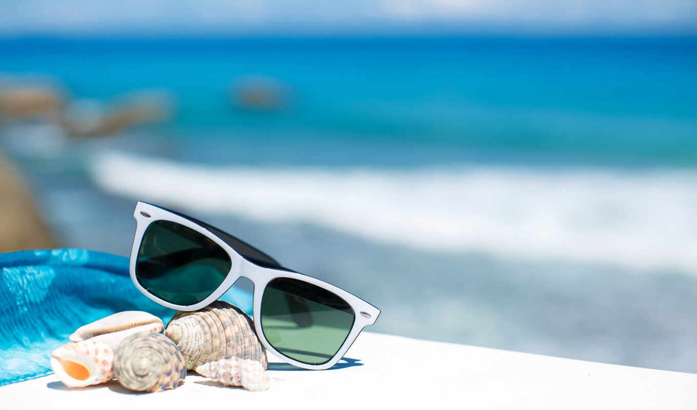 summer, sun, beach, sea, glasses, vacation, Cyprus, sunscreens