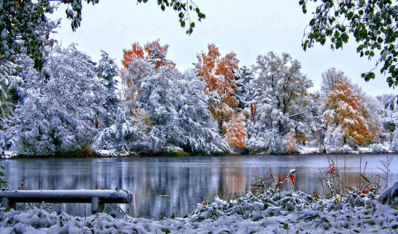 nature, landscapes-, snow, winter, landscape, river, winter, the river