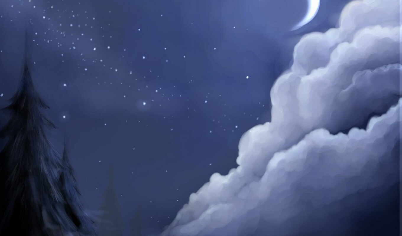 Картина небо луна. Лунная ночь. Ночное небо с облаками. Сказочное ночное небо. Ночь сон.