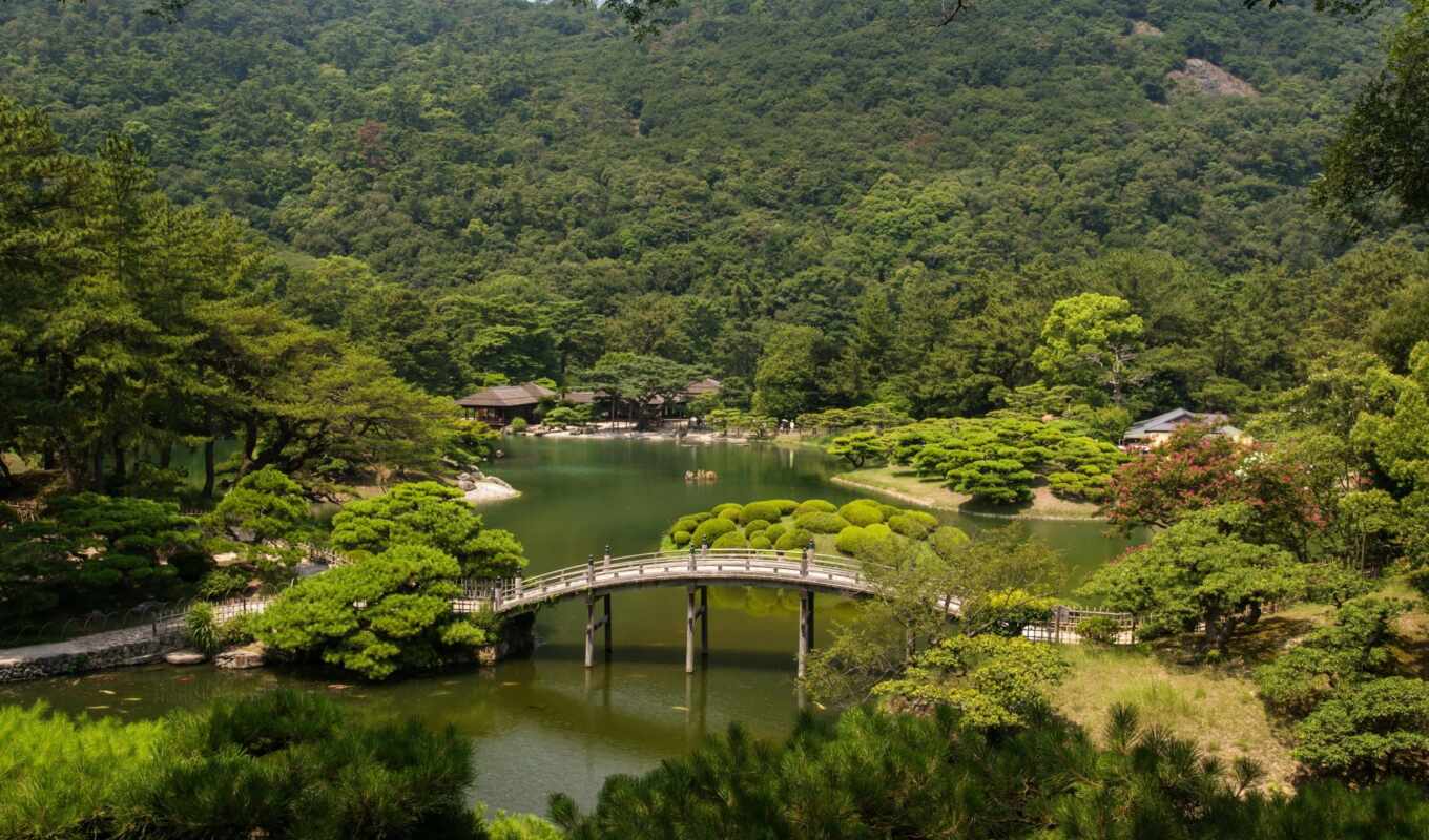 garden, Japan, takamatsu, ritsurin
