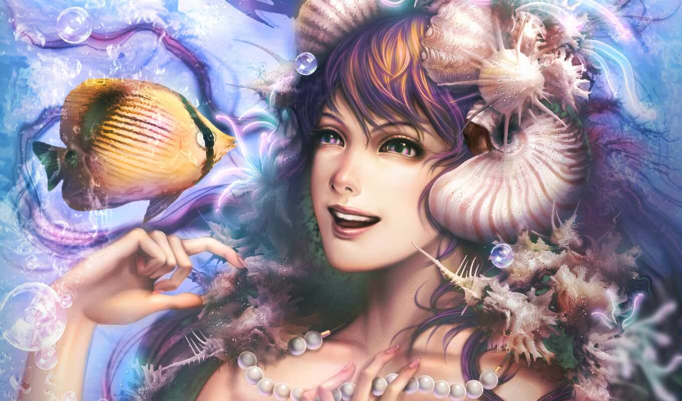 woman, facebook, cover, fish, fantasy, mermaid