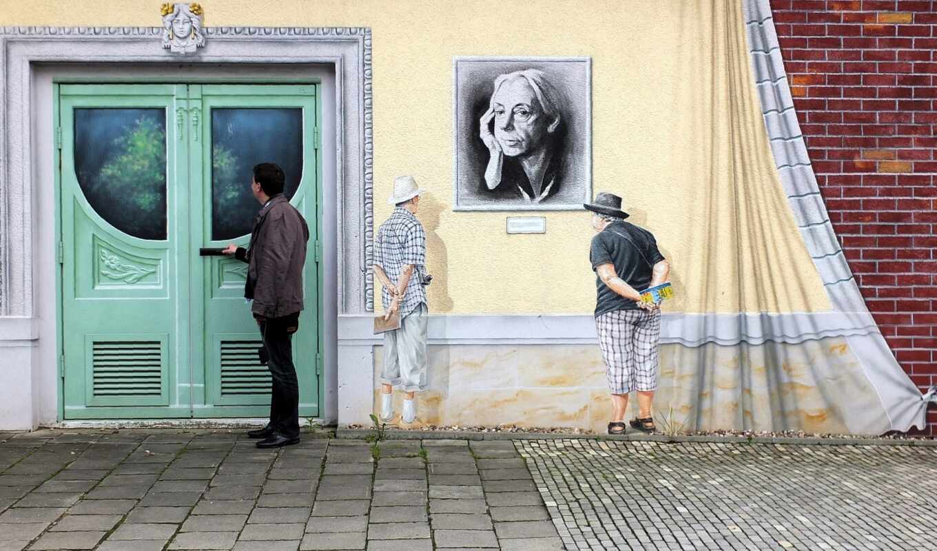 wall, graffiti, Germany, Dresden