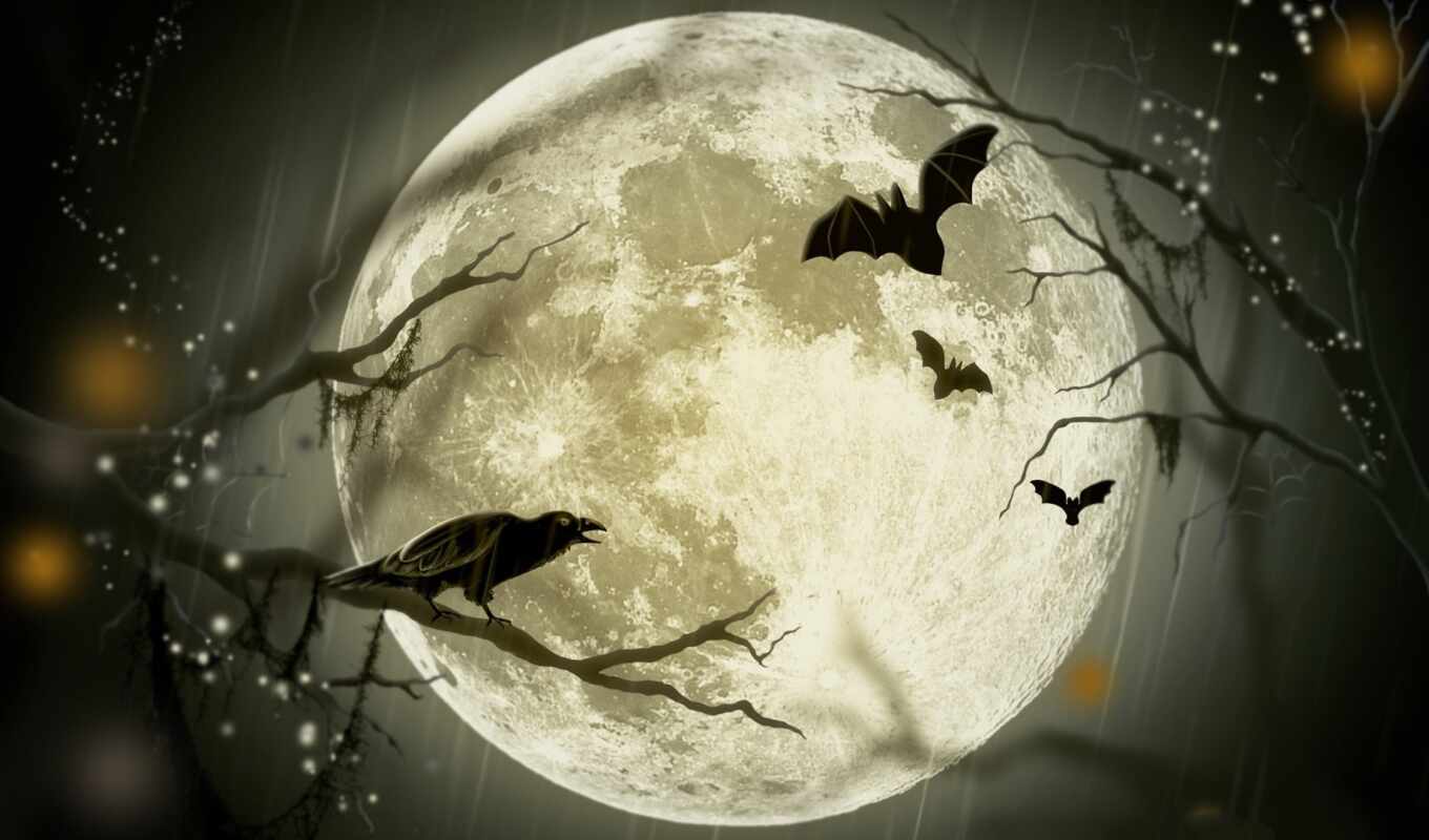 луна, halloween, mouse