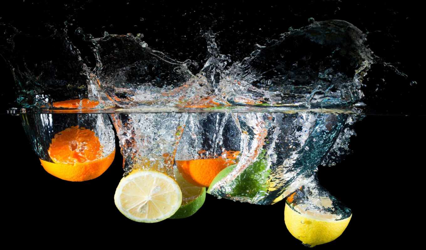 water, lima, брызги, пасть, плод, lemon, оранжевый, juice, цитрус, tangerine