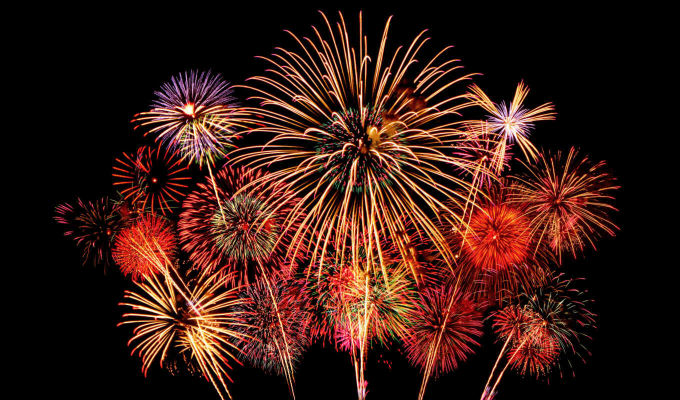 fireworks, салют, новый год