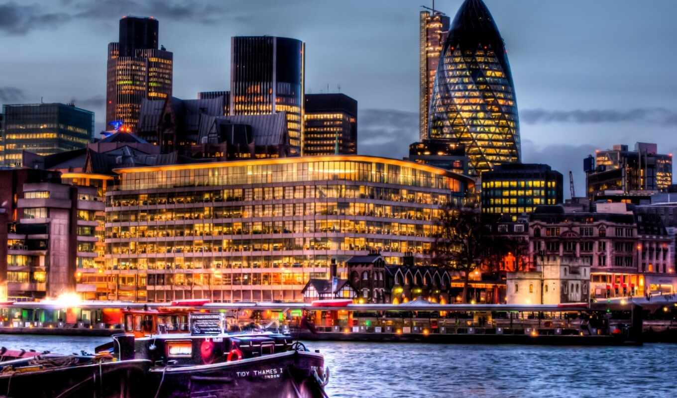 city, building, Great Britain, England, london, river, thames