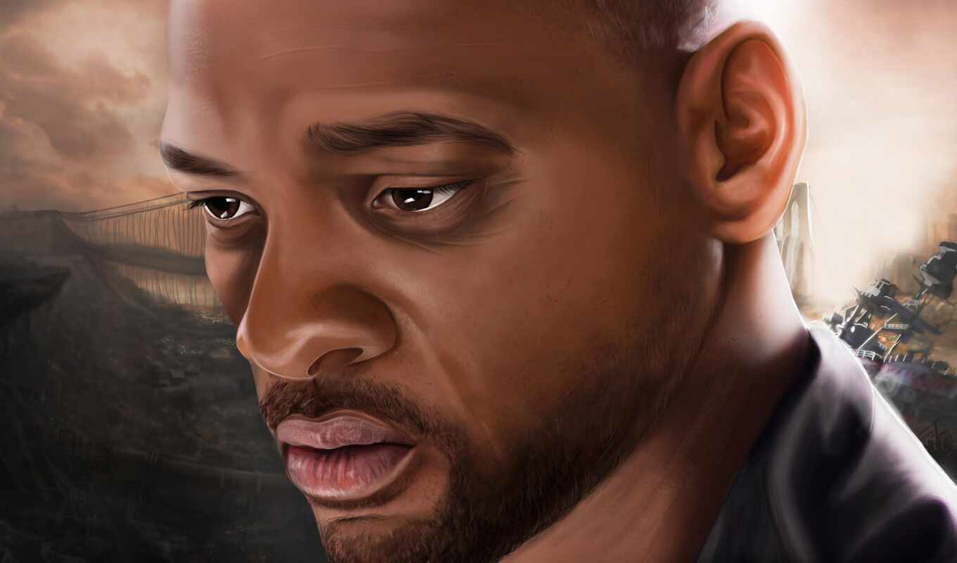 actor, celebrity, art, paint, eyes, will, smith