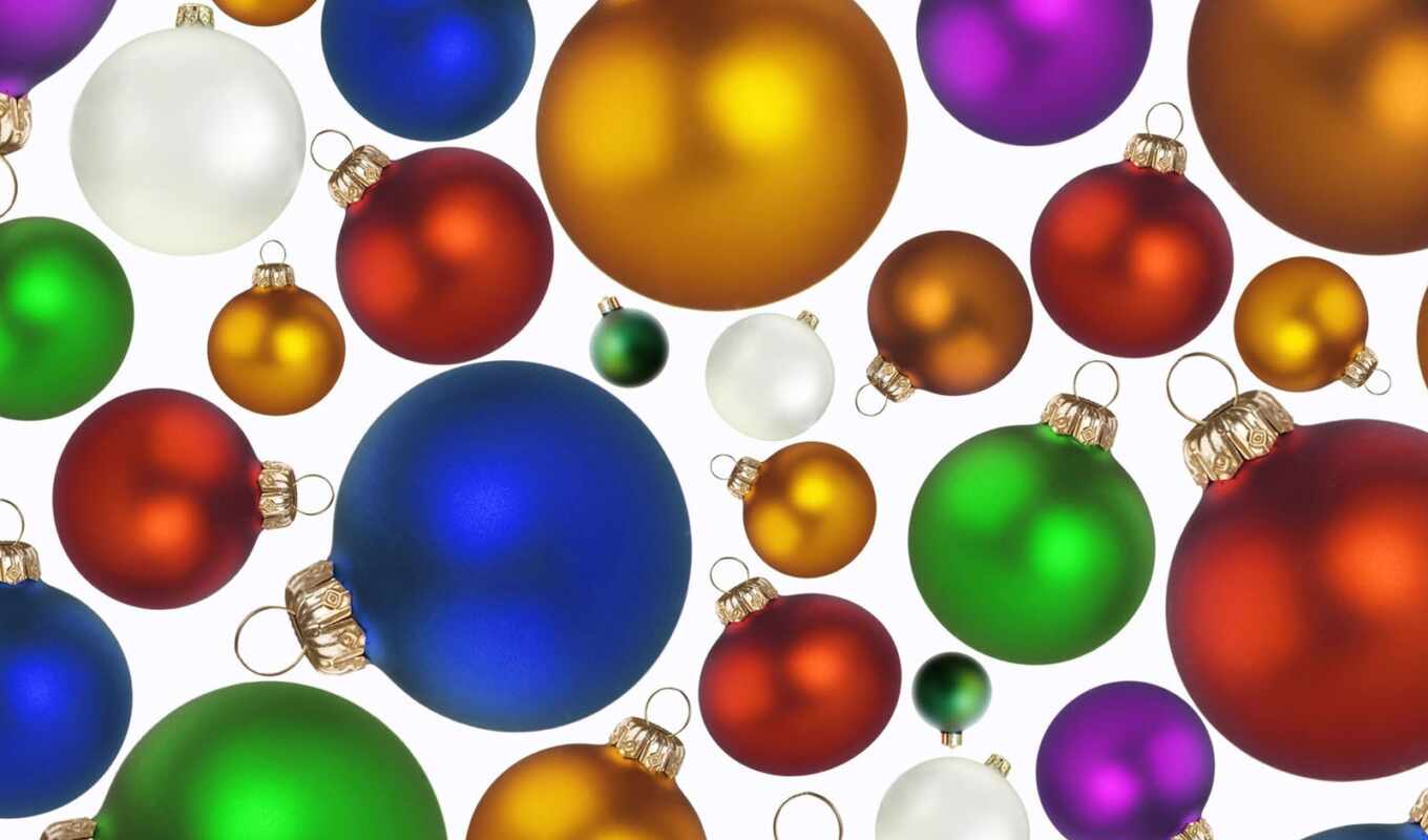 year, new, holiday, balls, multicolored