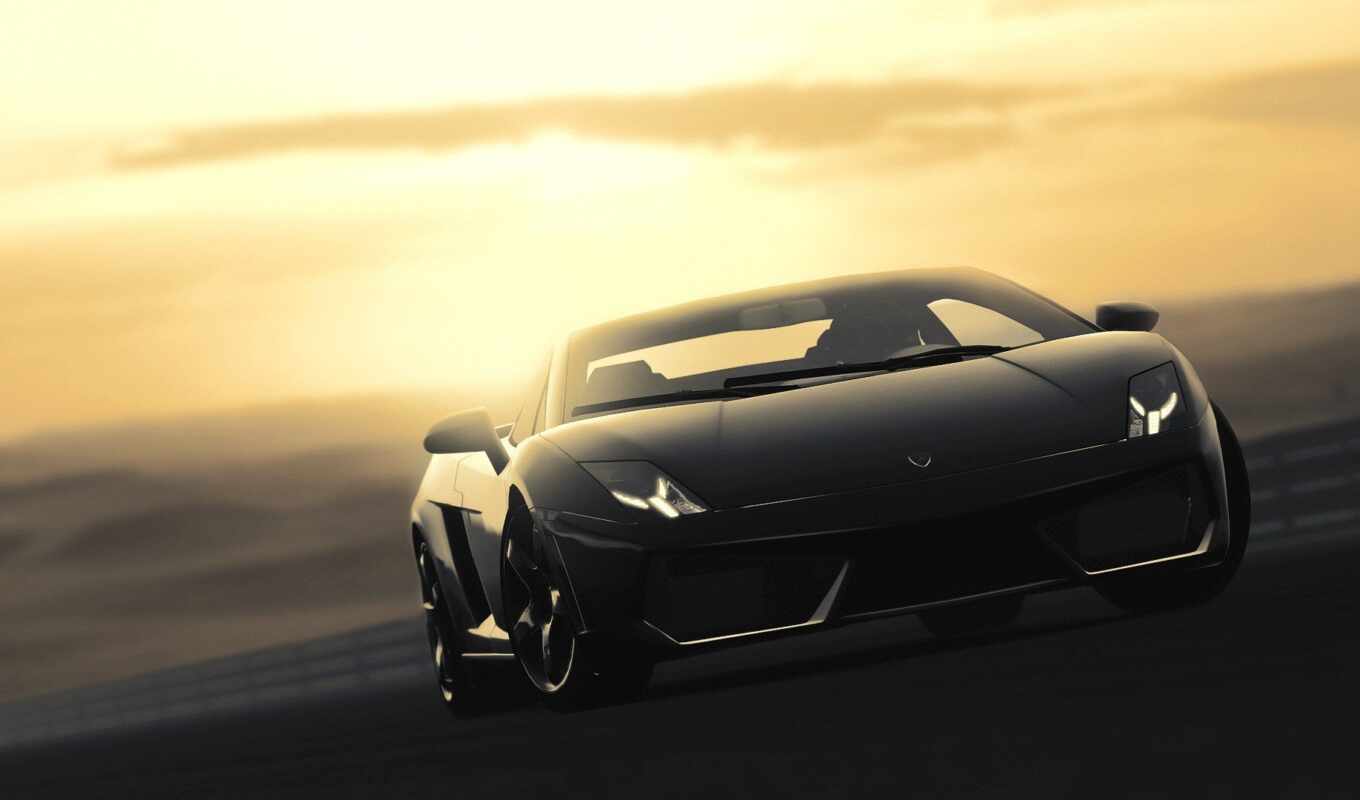 black, lamborghini, gallardo, gran, turismo