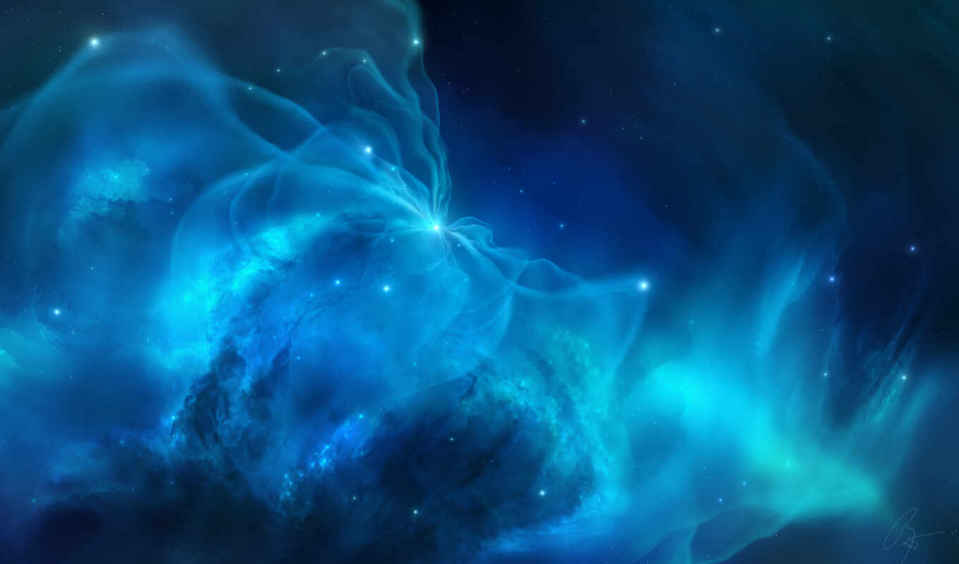 blue, space, sci, nebula, dark