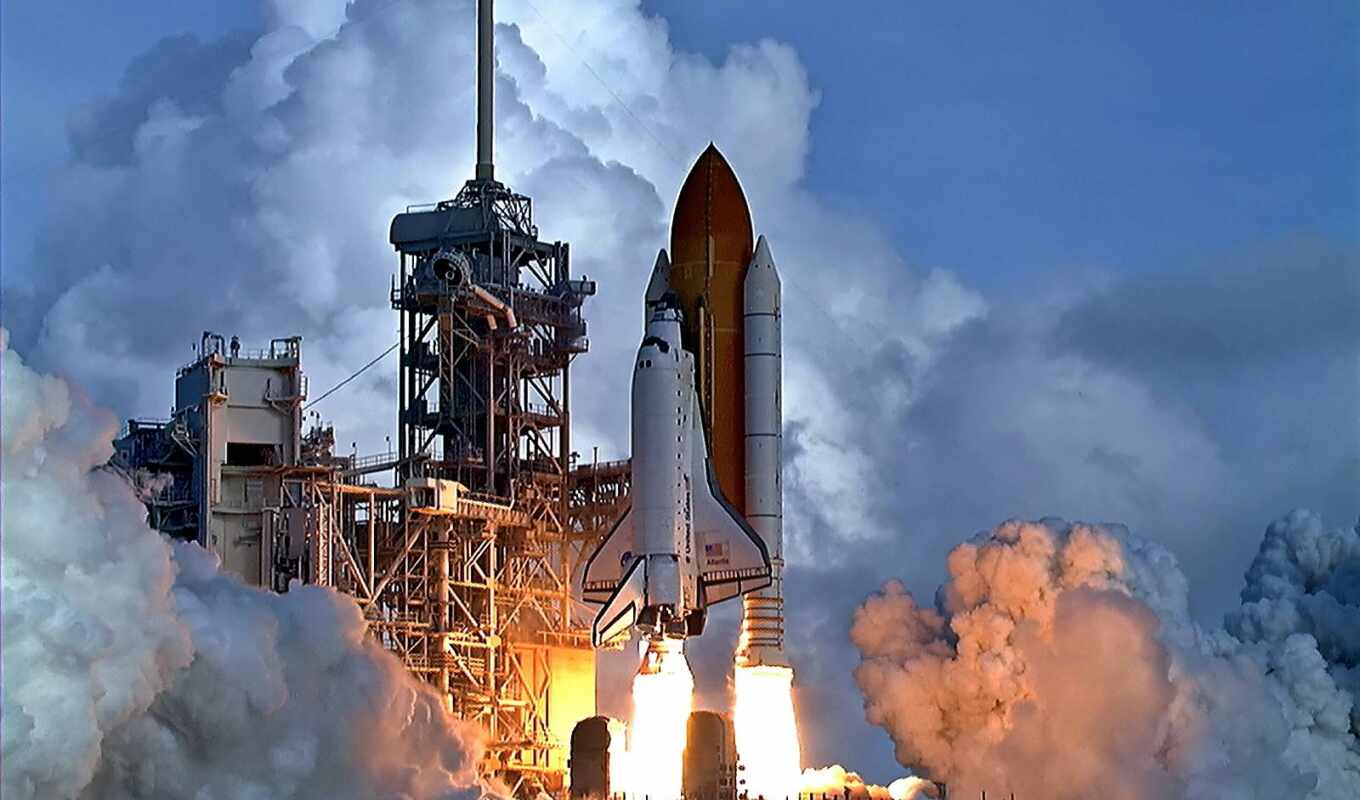космос, shuttle, launch