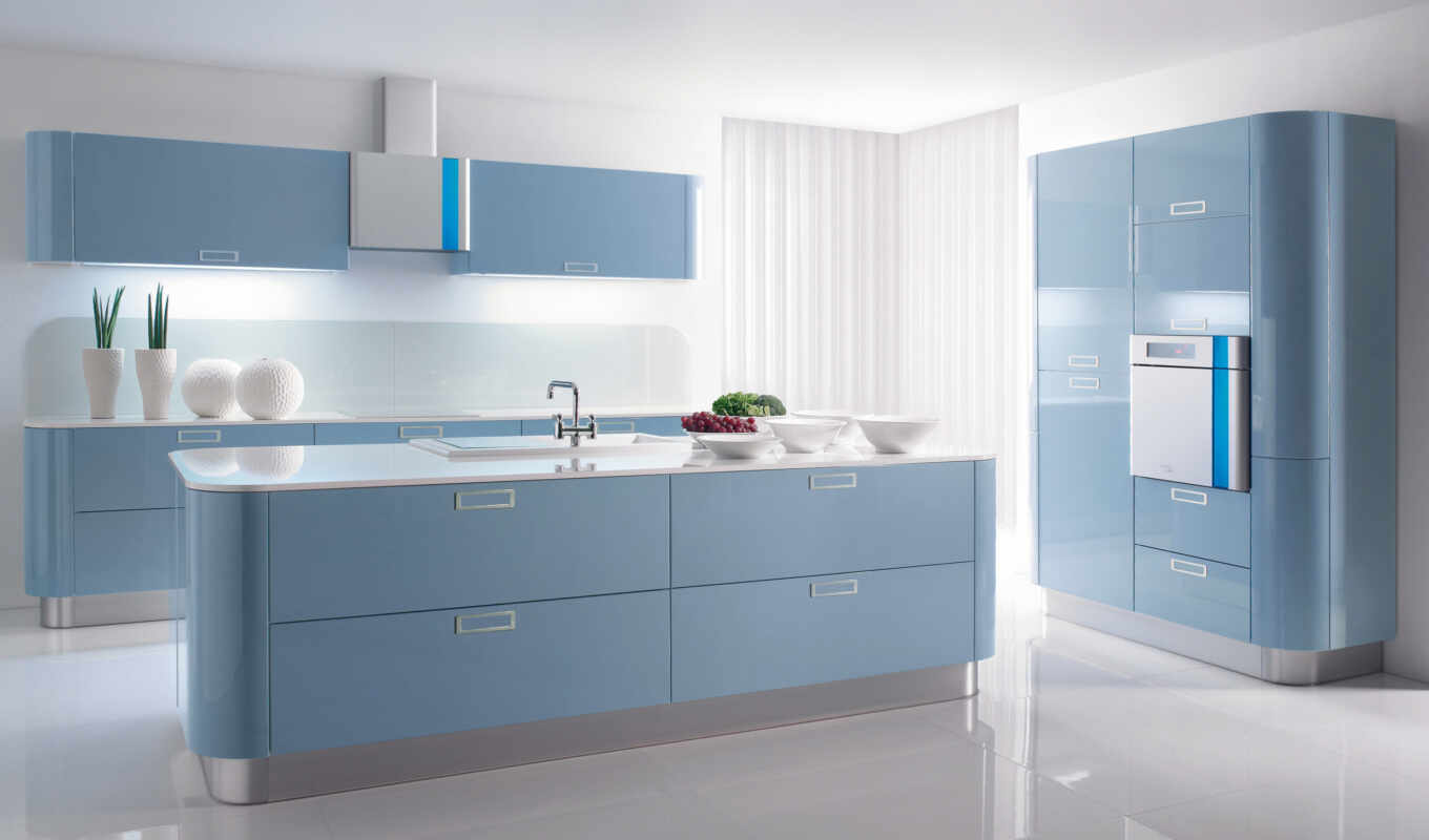 blue, kitchen, color, almide