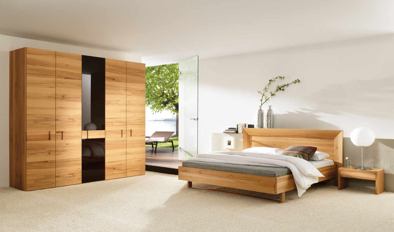 simple, современный, спальня, мебель, wooden, wood