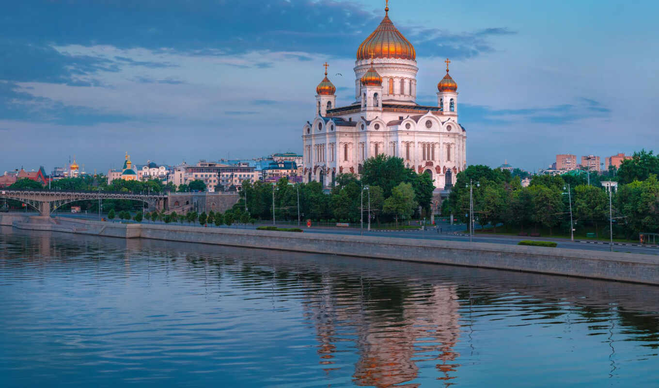 Bridge, moscow, cathedral, saved, christ