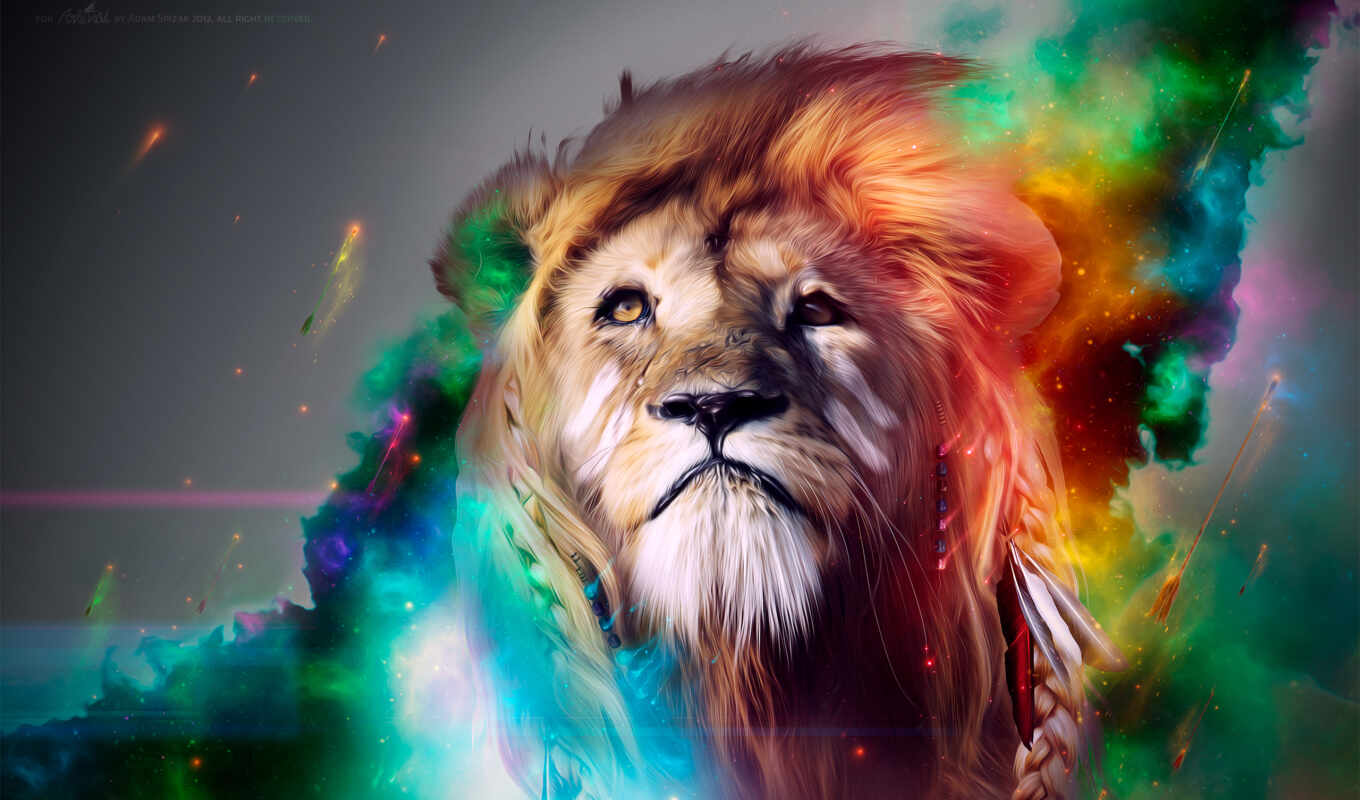 абстракция, abstract, креатив, lion, color