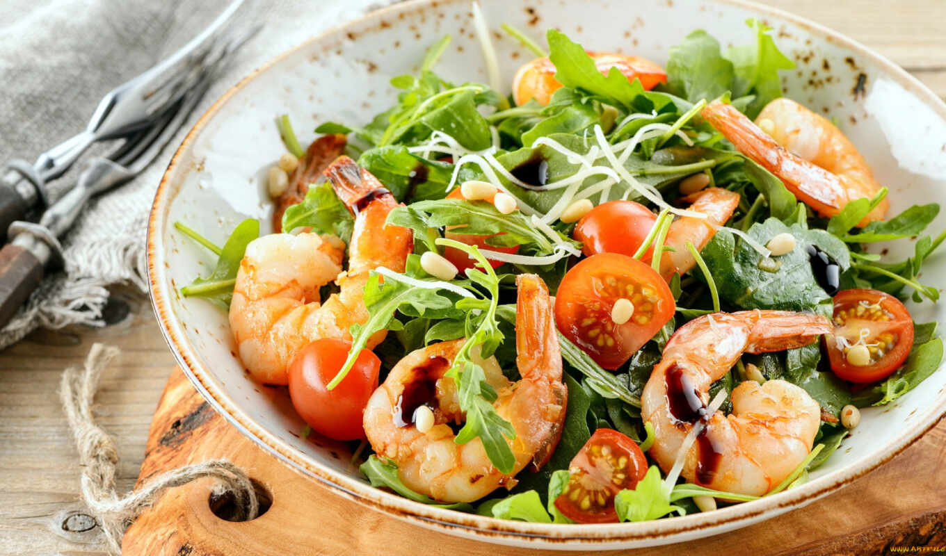 rocket, delicious, recipe, salad, shrimp, arugula